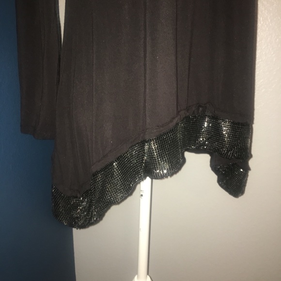 Black Long Sleeve Top w/ Disco Ball Bottom Medium - Picture 4 of 5